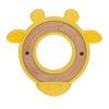 Nuby Natural Wood Teether with Soft Silicone, Minimalist Design Easy to Clean, Giraffe Yellow
