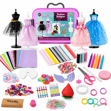 AGENTLAN Fashion Designer Kit, 900+ Dress Making Kit, DIY Craft Kit