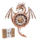 Rnfinewow 3D Puzzles for Adults, 3D Puzzle Dragon Clock Kit (with Pendulum), Wooden Puzzles for Adults Home Wall Decor Dragon Clock Christmas Day