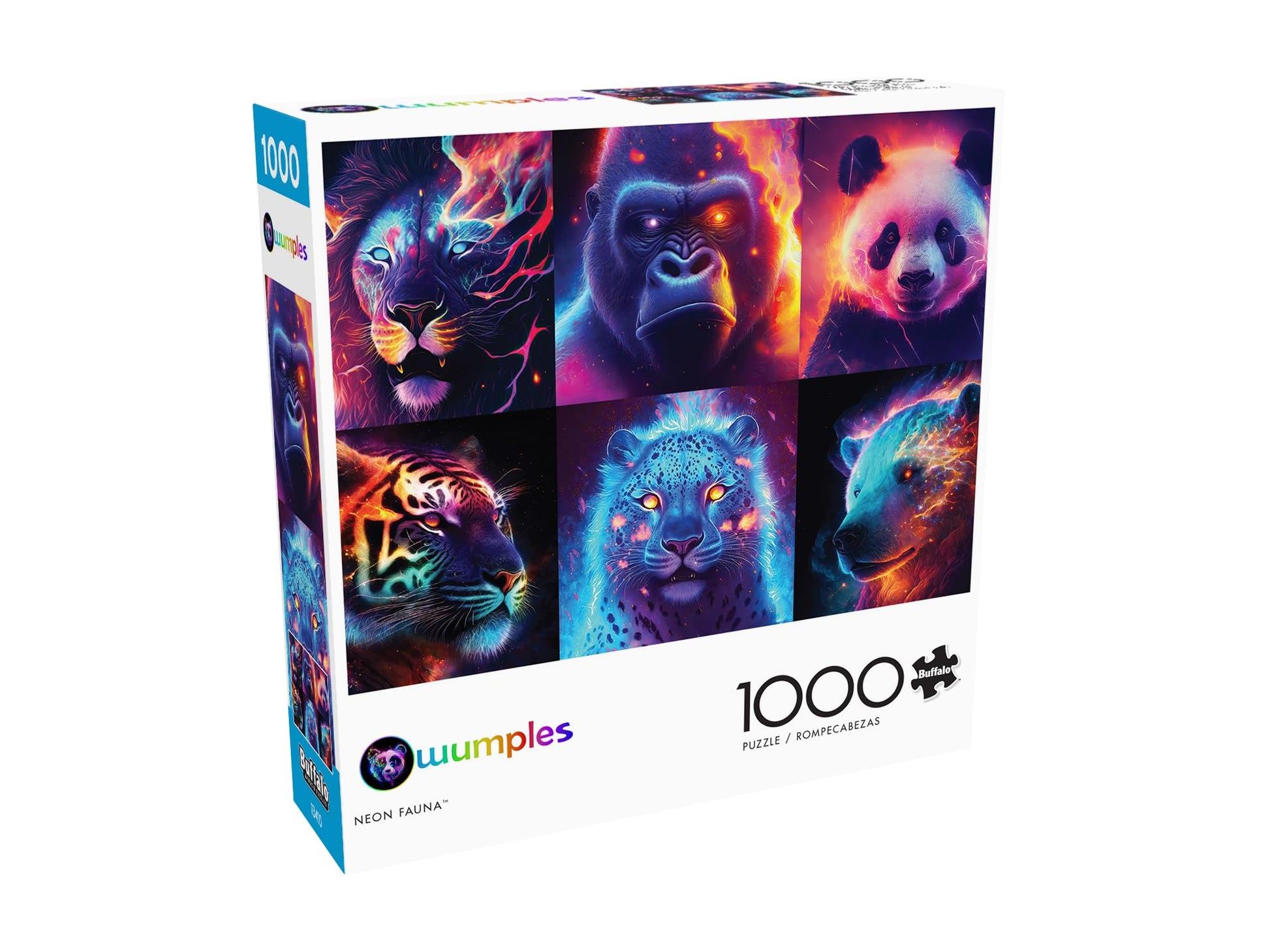 Buffalo Games - Wumples - Wumples - Neon Fauna - 1000 Piece Jigsaw Puzzle for Adults -Challenging Puzzle Perfect for Game Nights - Finished Size is