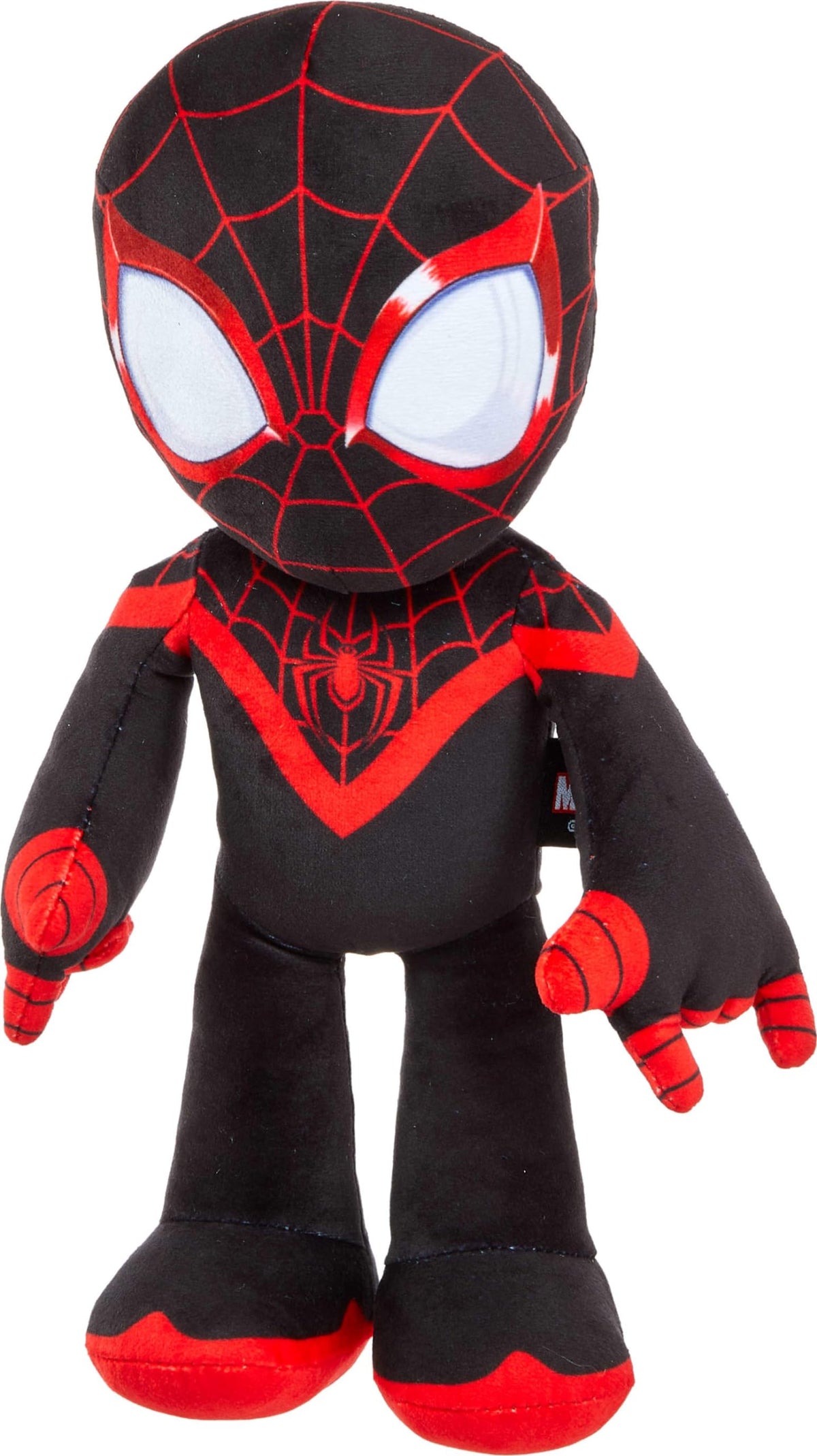 Mattel Marvel Plush Talkers Soft Toy, 11.75-Inch Miles Morales Figure with 10 Sounds & Phrases