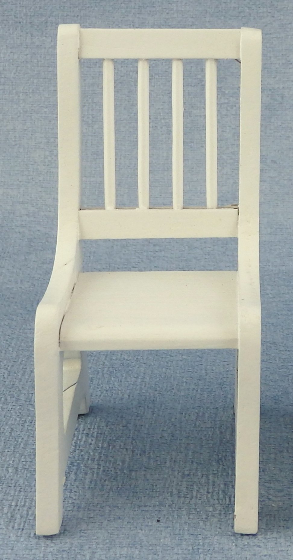 Melody Jane Dolls Houses White Wood Dining Chair Miniature Kitchen Furniture 1:12 Scale