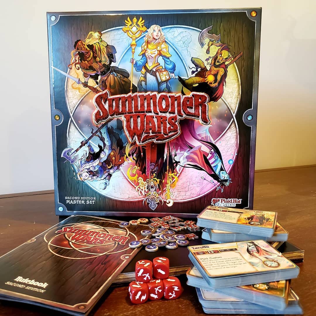 Plaid Hat Games Summoner Wars Second Edition Master Set - Tactical Dueling Card Game - Includes 6 Faction Decks, Custom Dice, and Game Board - Ages