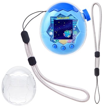 Litdreamer for Tamagotchi Paradise Clear Case with Cover with Lanyard, Body and Screen Guard for Tamagotchi Paradise Accessories,Transparent Hard