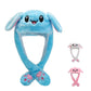 LYLPYHDP Bunny Hat, Funny Plush Bunny Hats, Plush Christmas Rabbit Hat, Party Cosplay Cute Animal Hats.