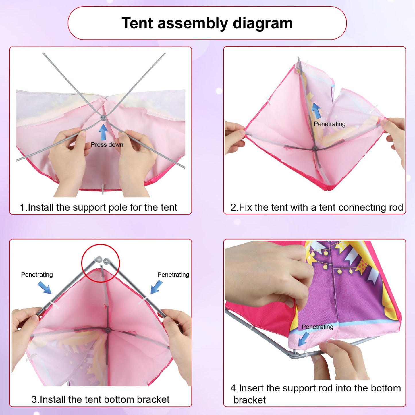 ZHENYETAI 184 Piece Doll Wardrobe&Toy Folding Wardrobe - Includes Folding Wardrobe+Tent+Dog and Cat Pet House with Rich Accessories for Easy Storage