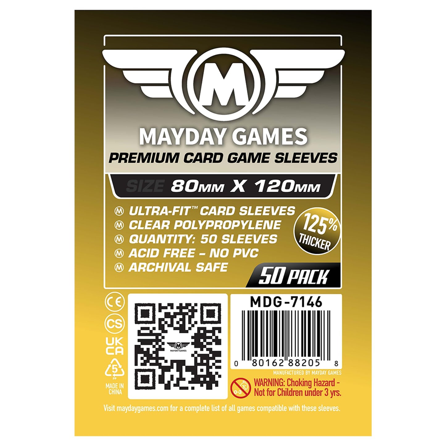Mayday Games Dixit Premium Card Sleeves - 80x120mm 90 Micron Thick, 50 Per Pack, Oversized Clear Board Game Card Sleeves - MDG-7146