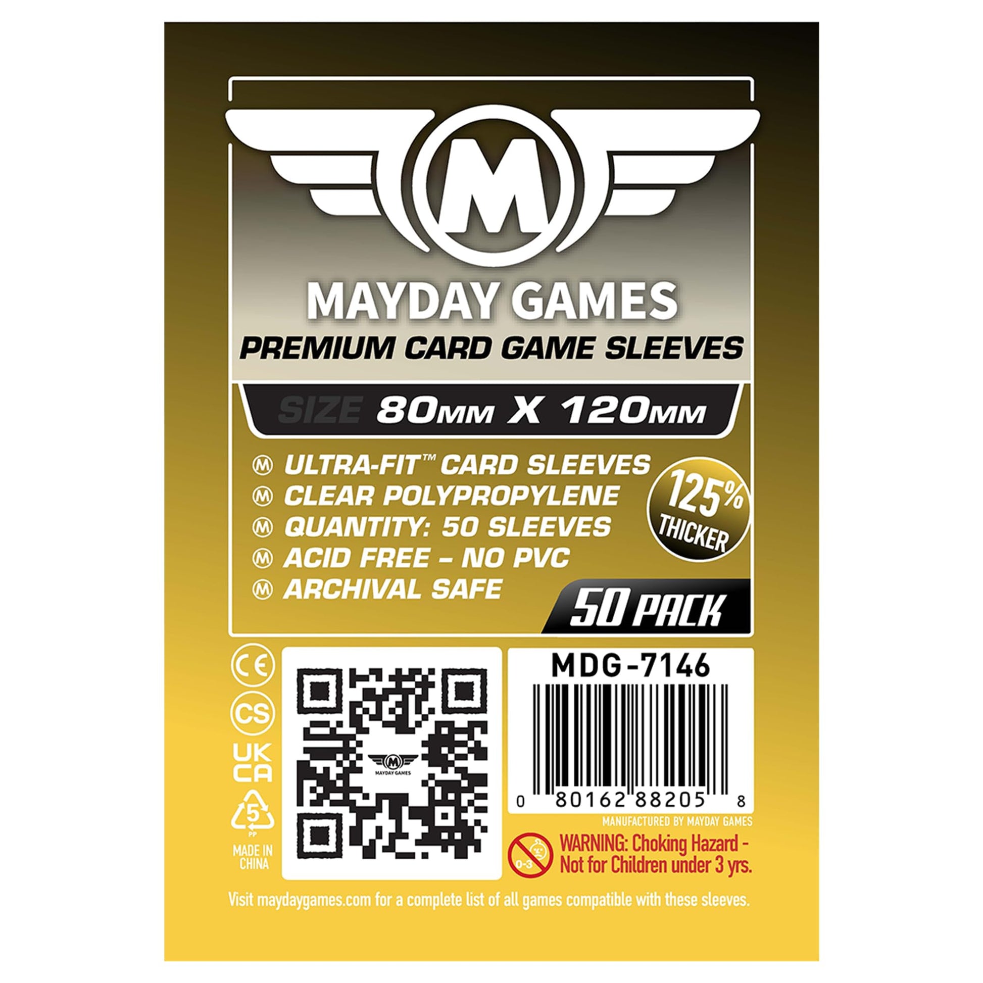 Mayday Games Dixit Premium Card Sleeves - 80x120mm 90 Micron Thick, 50 Per Pack, Oversized Clear Board Game Card Sleeves - MDG-7146