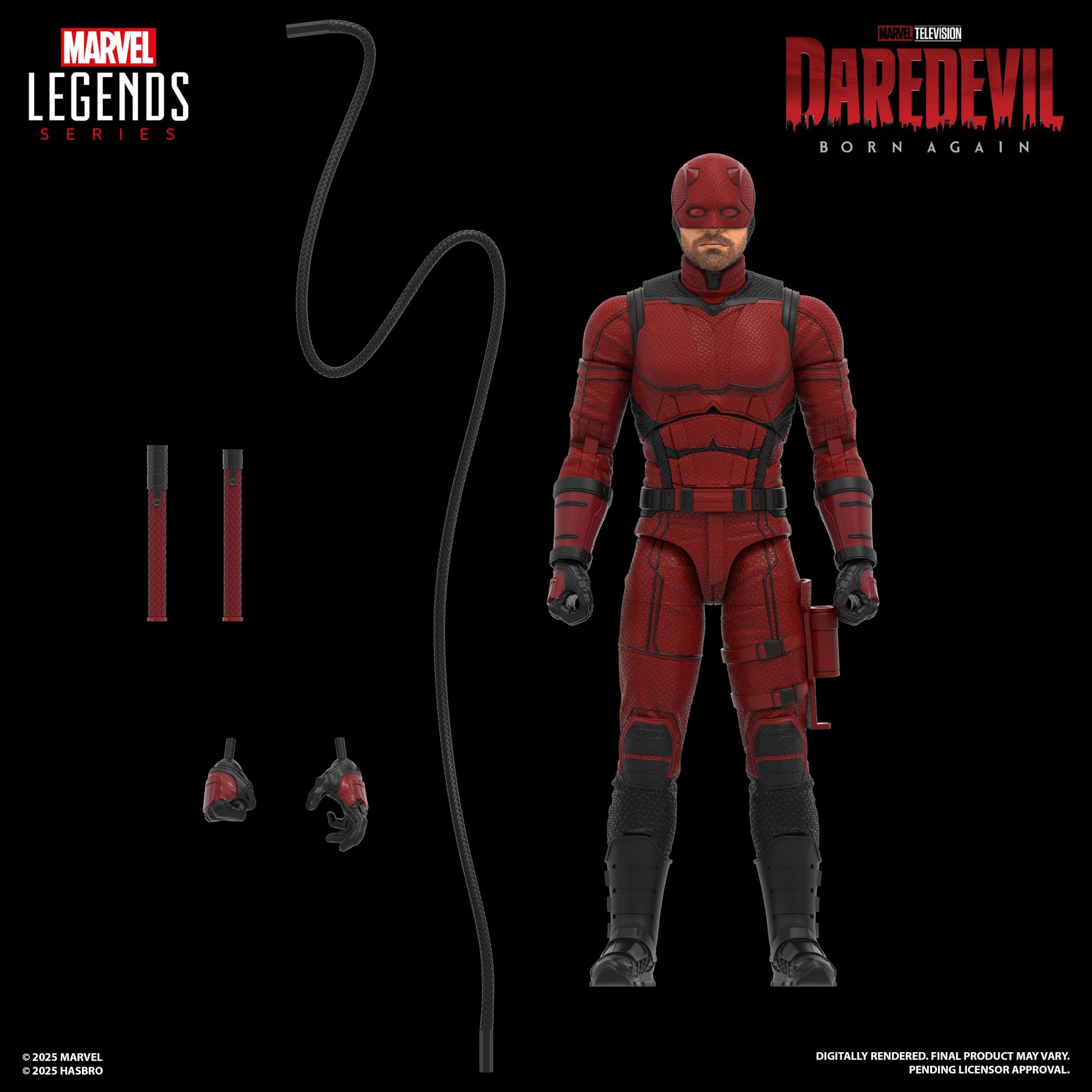 Marvel Legends Born Again Daredevil & Punisher Action Figure Bundle, 6-Inch Fully Articulated Collectible Figures