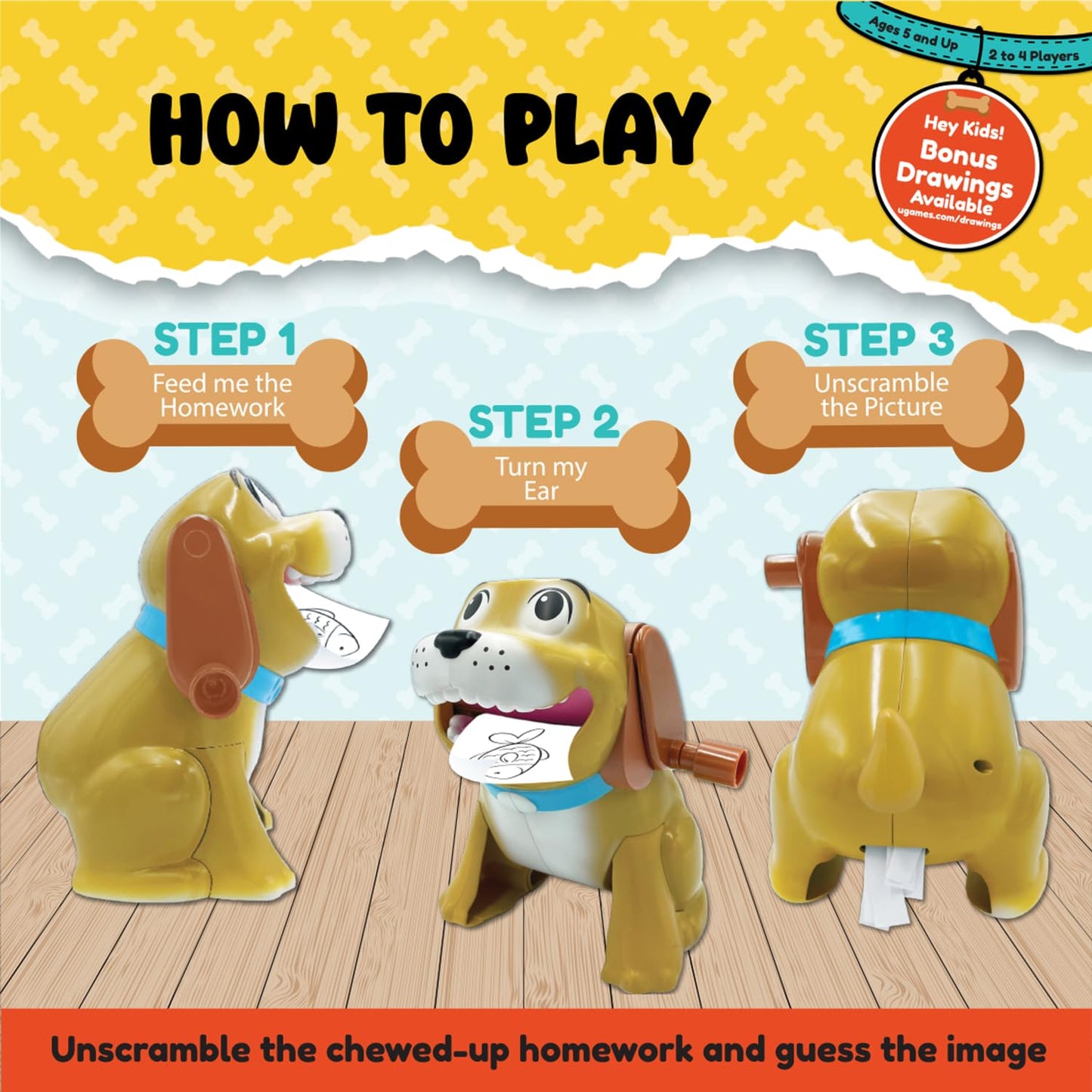 University Games, The Dog Ate My Homework: Easy, Fast-Paced Picture Guessing Game with a Naughty Dog Eating Homework, Ages 5 and Up