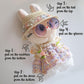 for Labubu Clothes Romantic Style Dresses, for Labubu Outfits with Glasses, Hat, Necklace Bundle for 17cm/6.7in Doll (No Doll)