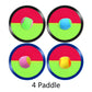 Aneco Paddle Catch Ball and Toss Game Set Disc Toss and Catch Paddle Game with 1 Storage Bag, 4 Paddles and 6 Balls (2 Big Balls and 4 Small Balls)