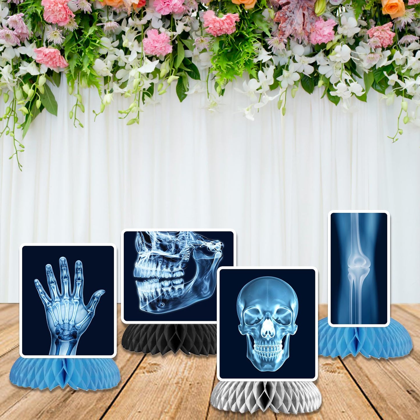 9Pcs Radiology X Ray Honeycomb Centerpieces Radiology Party Favors Birthday Party Decorations X Ray Centerpieces Decorations Supplies for Radiology