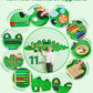 VEVOR Dinosaur Activity Busy Board Wall, 11 Activities Board, Montessori Sensory Wall Panel for Kids 3-12 Years, Sensory Activity Panel, Ideal