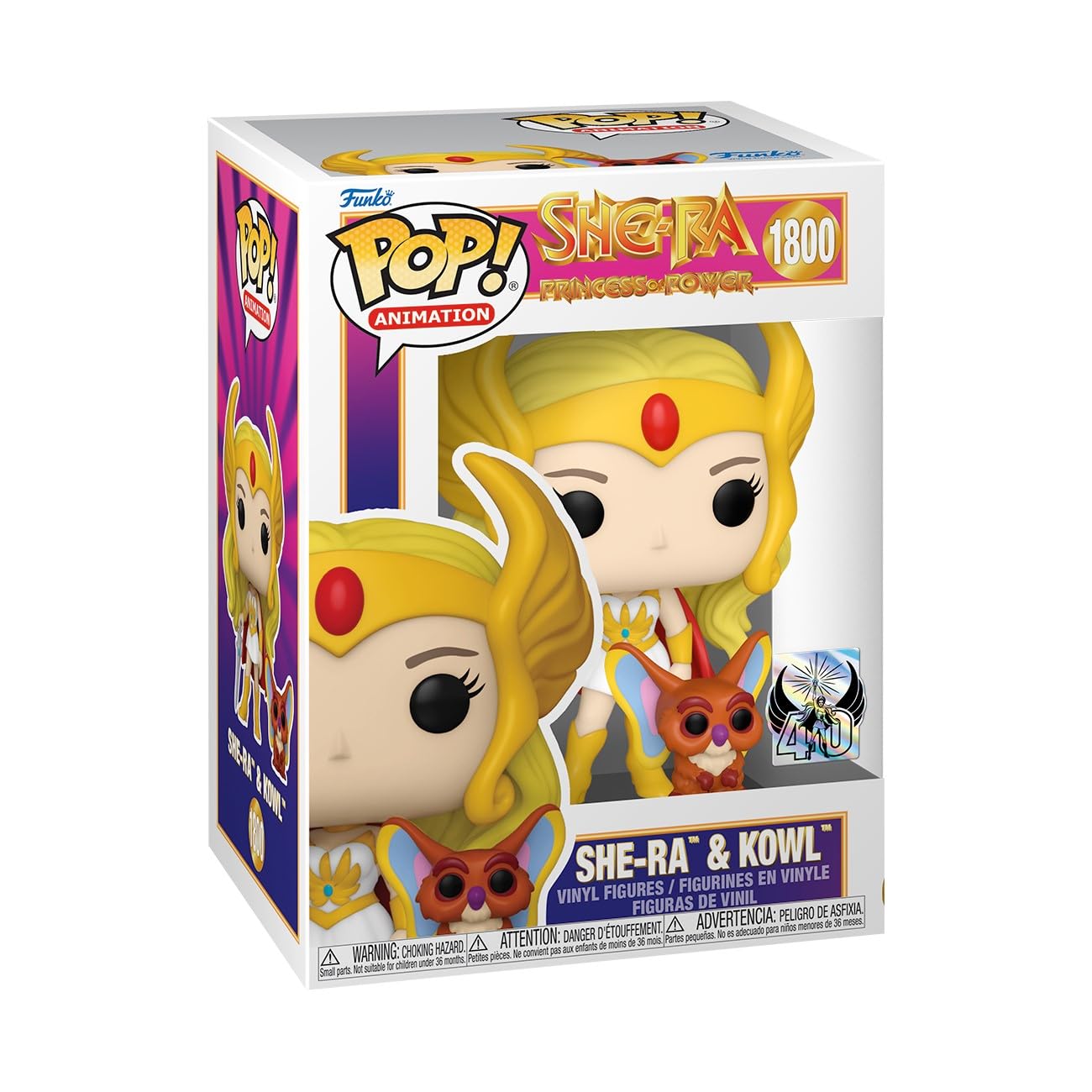 Funko Pop&Buddy: She-Ra - She-Ra with Kowl - Masters of The Universe - Collectable Vinyl Figure - Gift Idea - Official Merchandise - Toys for Kids &