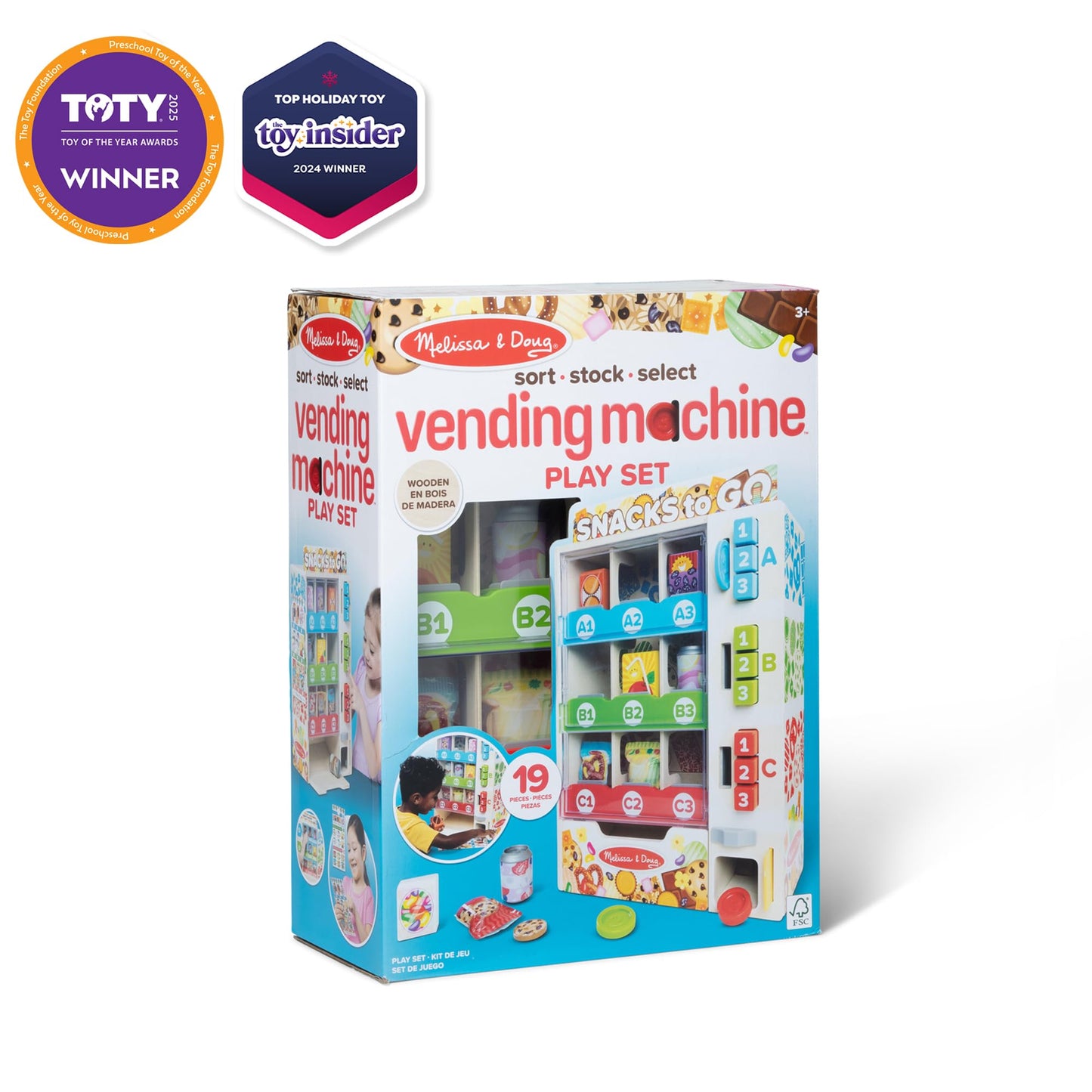 Melissa & Doug Wooden Vending Machine Play Set