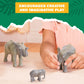 Terra by Battat African Elephant Animal Toys Family, 4 Figurines, Animals