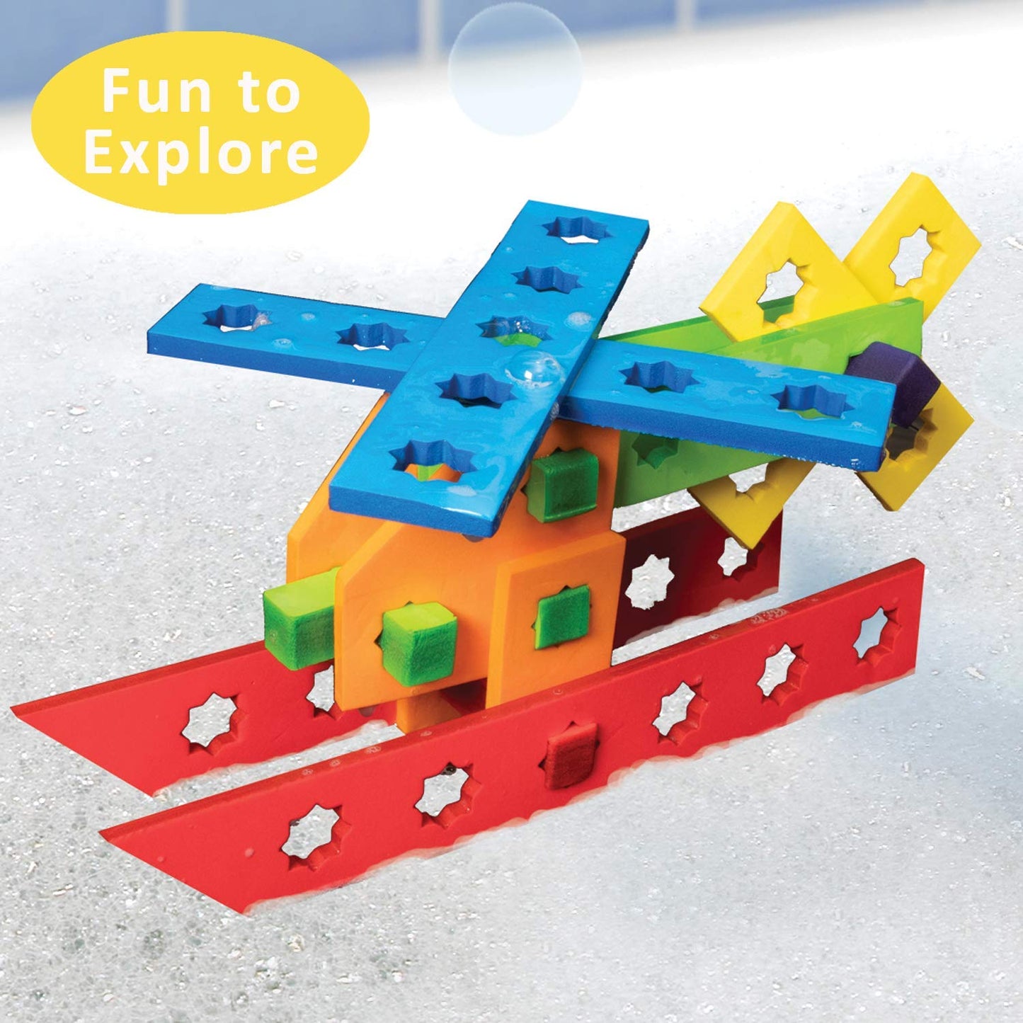 BathBlocks STEM Floating Construction Set Bath Construction Toys Bath Building Toys Bath Building Toys Bath Building Sets in Science Museums