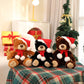 Plushland Adorable Soft Noah Teddy Bear, Stuffed Animal Holiday Toys with Hat and Scarf Christmas Accessories - A Perfect Toy Gift for Kids 12 Inches