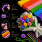 Pipe Cleaners Flowers Kit, DIY Tulip Bouquet Craft Kit with 350 Chenille Stems, 6 Colors Pipe Cleaners for Crafts, Flower Stems, Green Tape