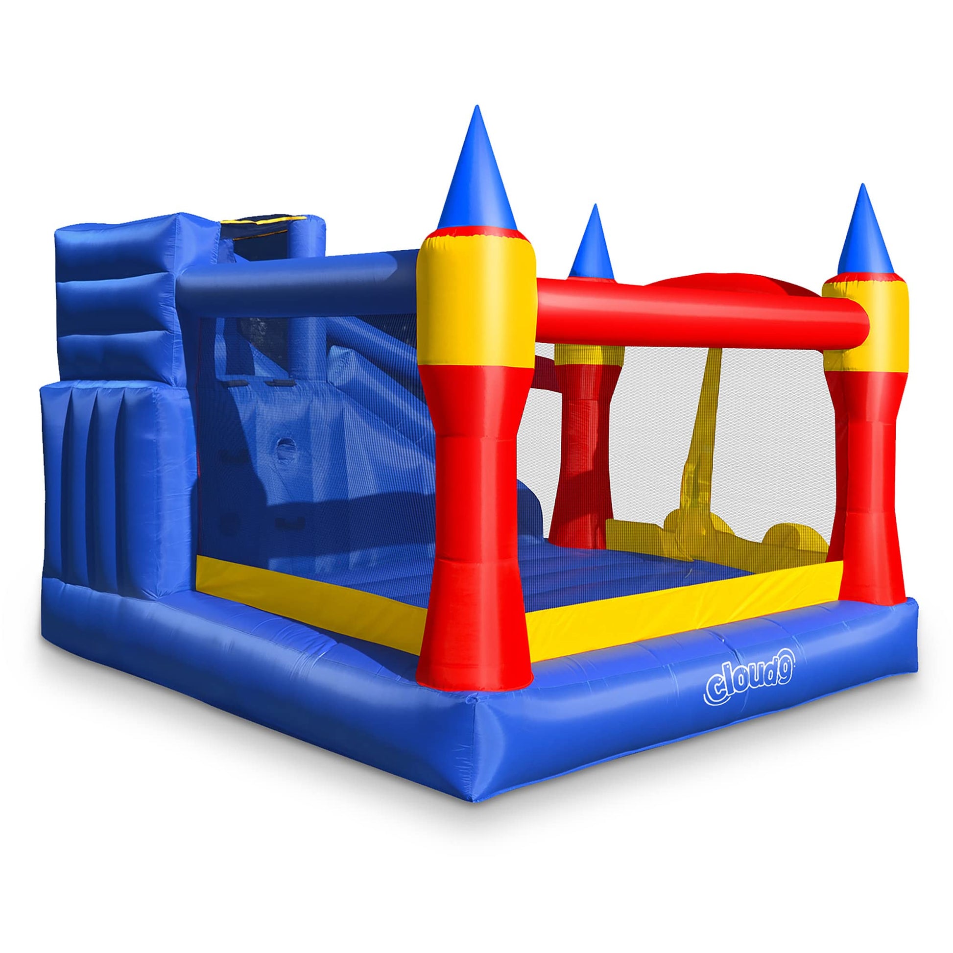 Cloud 9 Royal Slide Bounce House, Inflatable Bouncing Jumper for Kids, Without Blower
