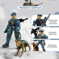 Army Men Action Figures, Toy Soldiers for Boys 6-8, Boys Toy Plastic Army Men Toys with 2 Dogs and 6 Weapons Toys for Boy Military Collectors