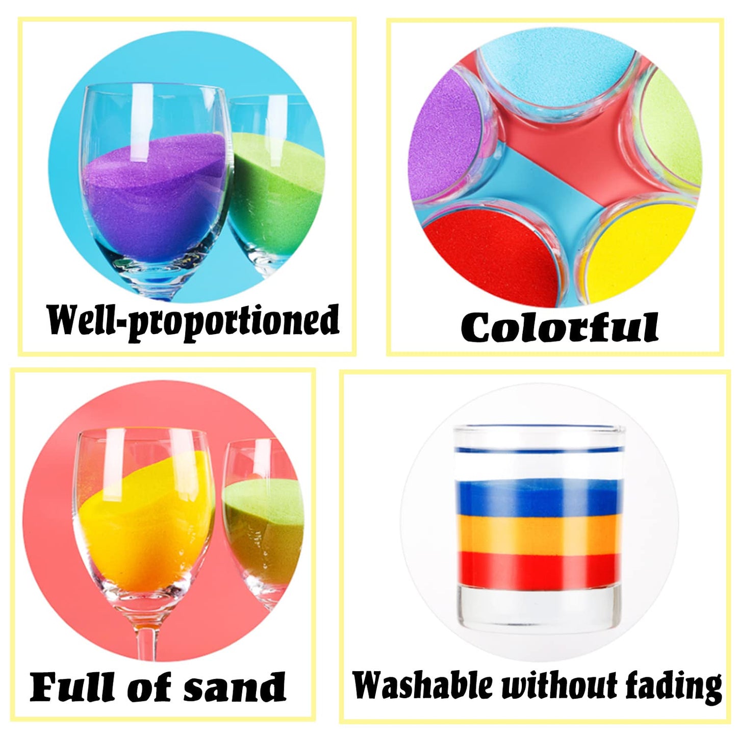 Guuozzli 36 PCS Art Sand Kit, DIY Scenic Sand Painting & Wedding Decoration Bottles