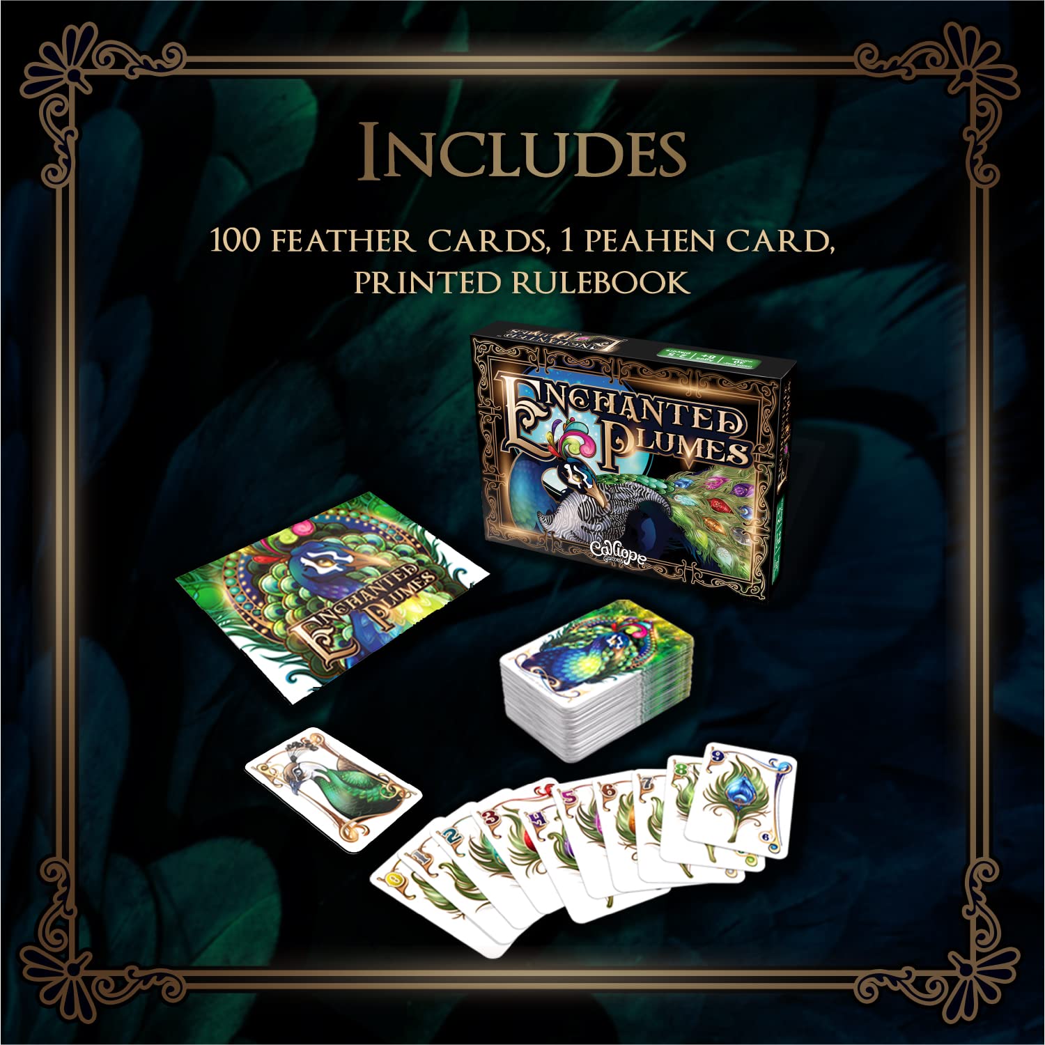 Calliope Games Enchanted Plumes - Strategy Card Game - Perfect for Family Game Night - 2-6 Players - from The Makers of Tsuro and Roll for It!