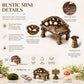 Tiosen Miniature Resin Garden Bench, Fairy Village Dollhouse Accessory, Fairy Garden Furniture Ornaments