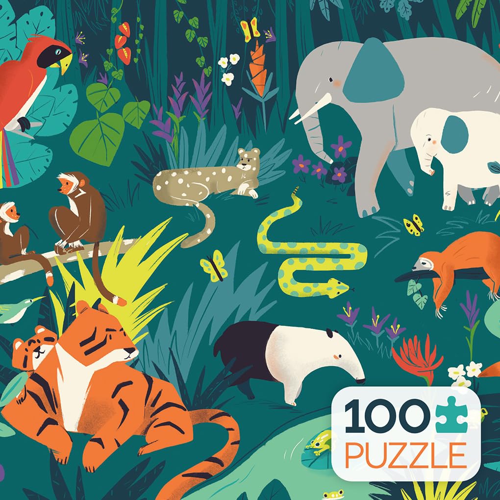 Ceaco - Colors of The Jungle - 100 Piece Jigsaw Puzzle for Kids
