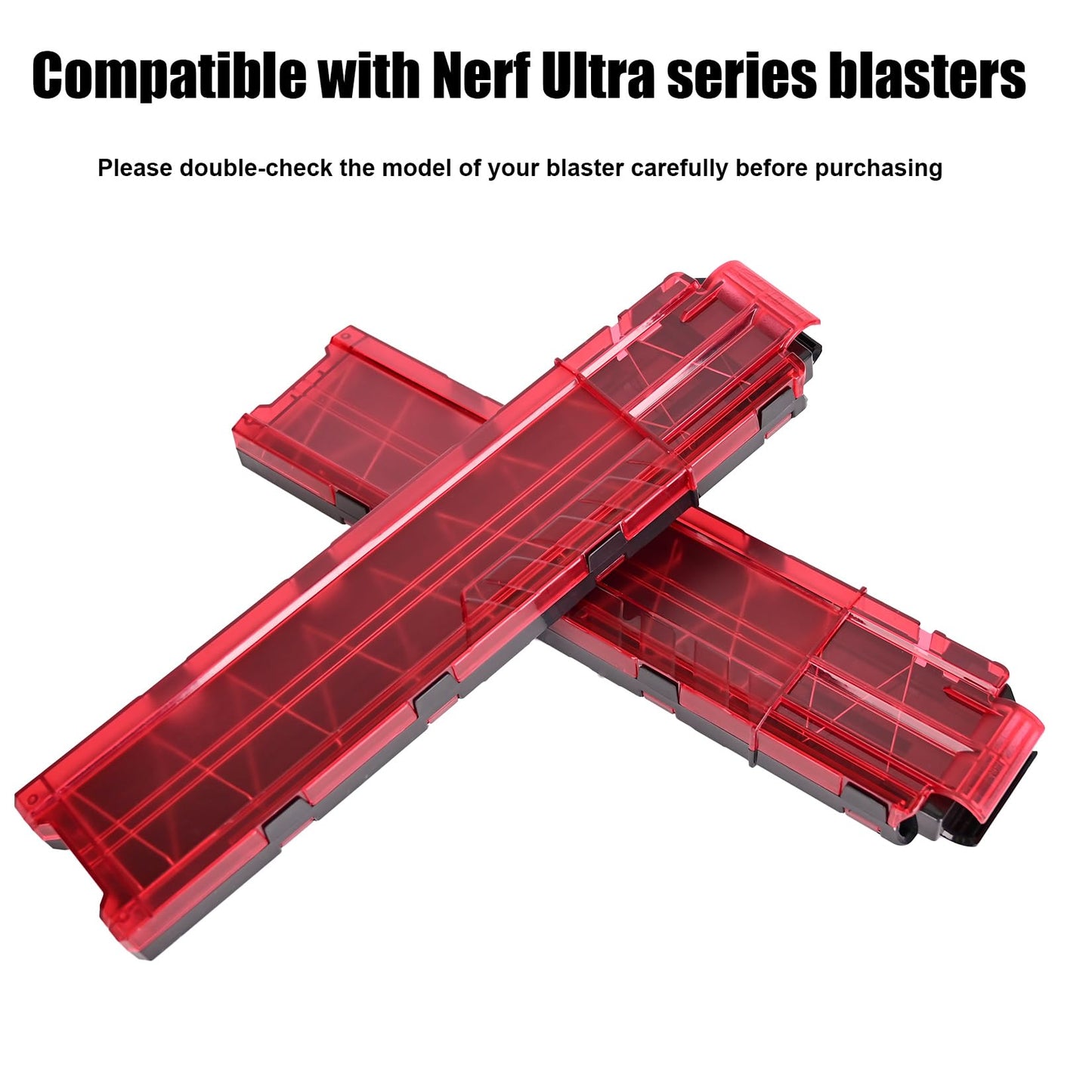 lififun Ultra Magazine, 18-Dart Magazine Dart Clips for Nerf Ultra 2 PCS Black & red