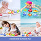 Light Up Bath Toys Transport Glowing Tub Toy with Auto Colourful Flashes Light 6pcs Floating Submarine Rocket Ship Car Airplane Aircraft Model Toy