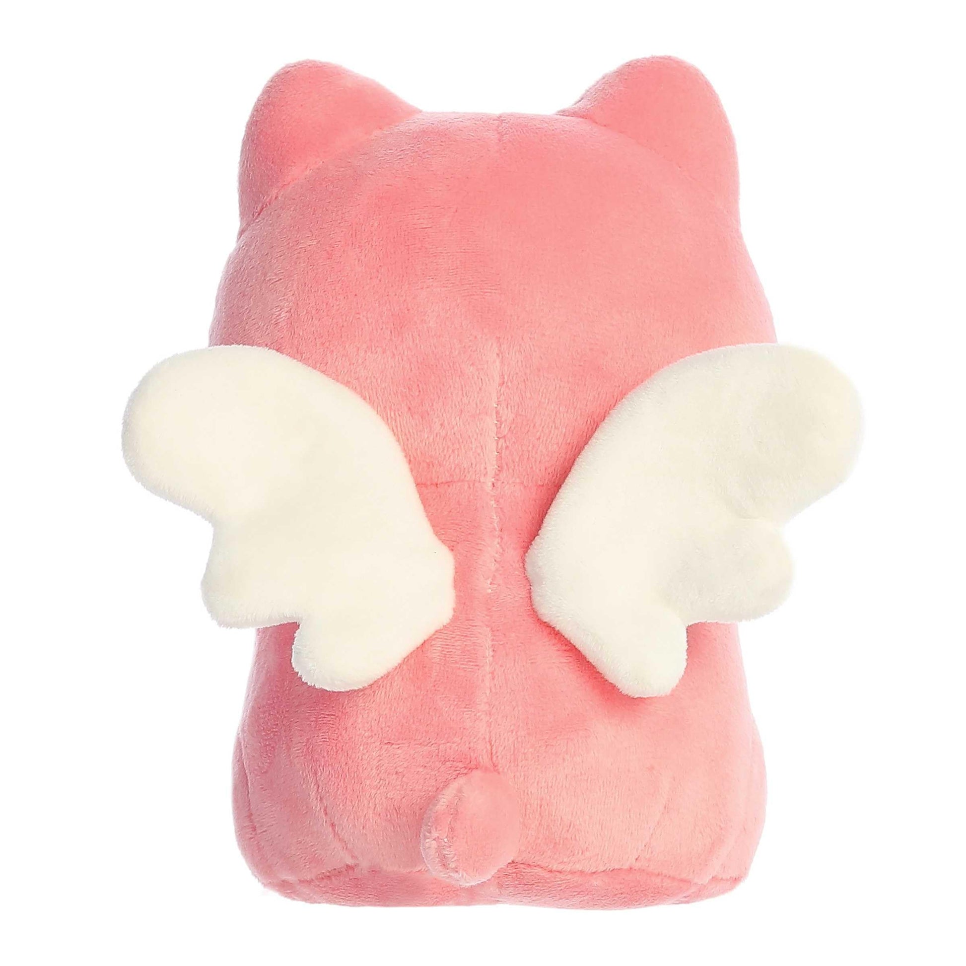 Aurora Enchanting Tasty Peach Candy Heart Meowchi Stuffed Animal - Bright & Colorful Design - Showpiece Plush - Dark Pink 7 Inches