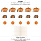 Big Dot of Happiness Grad Basketball - 2026 Graduation Party Centerpiece Sticks - Table Toppers - Set of 15
