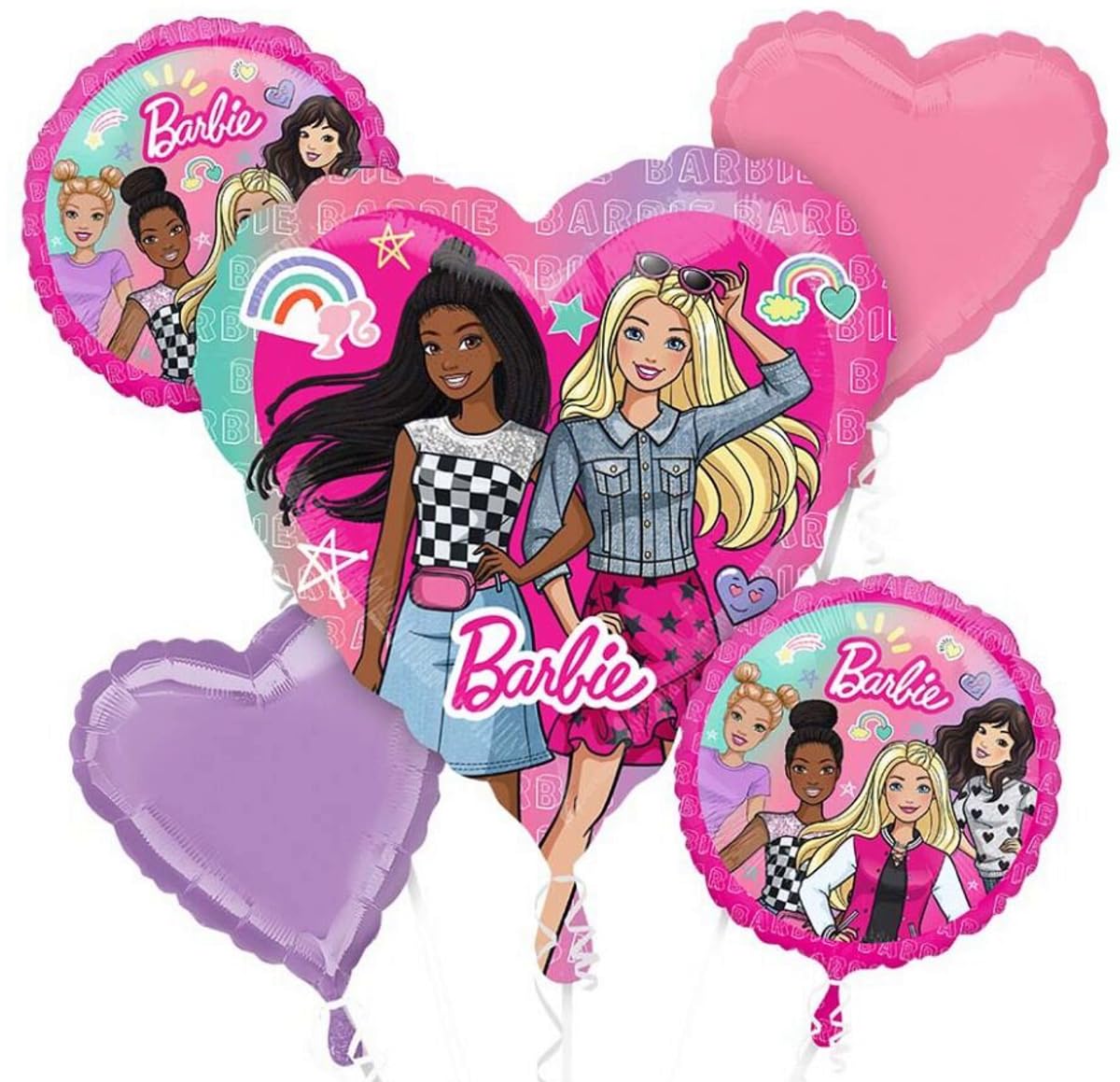 Anagram Barbie Dream Together 5 pc Balloon Bouquet