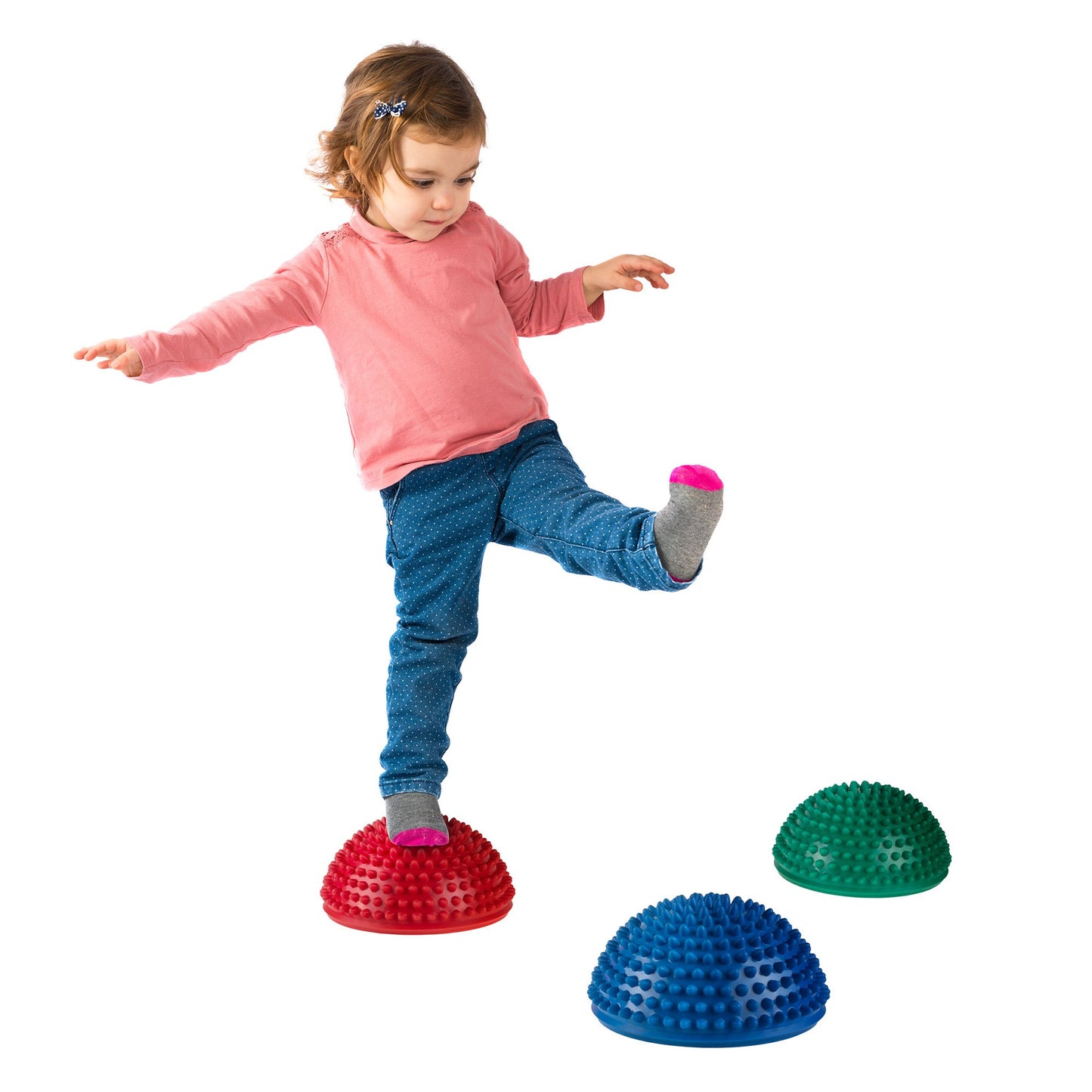 HEY! PLAY! Balance Pods, Multicolor, Set of 6, 6.5” x 3.25”
