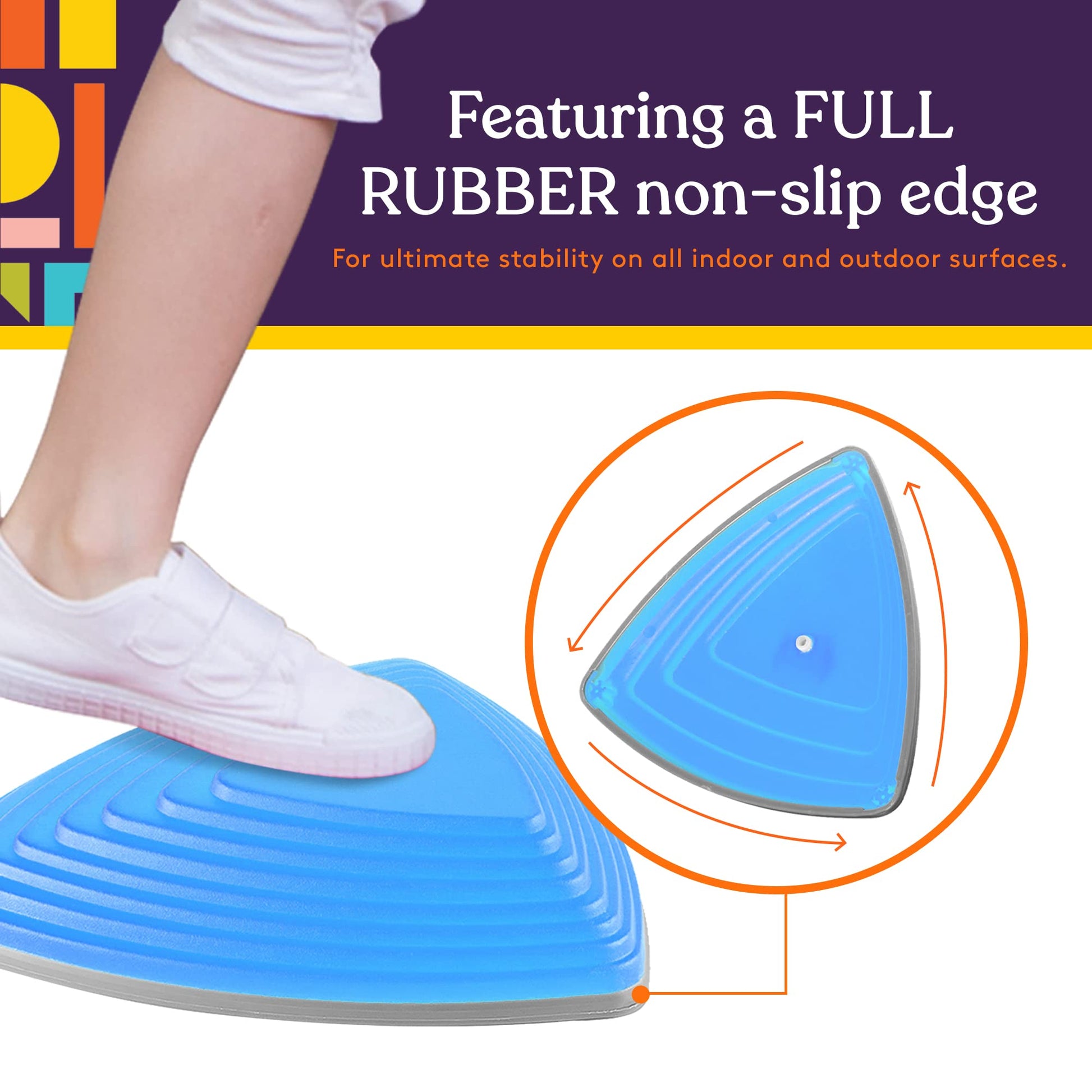 Special Supplies Stepping Stones for Kids Indoor and Outdoor Balance Blocks Promote Coordination, Balance, Strength Child Safe Rubber, Non-Slip Edging