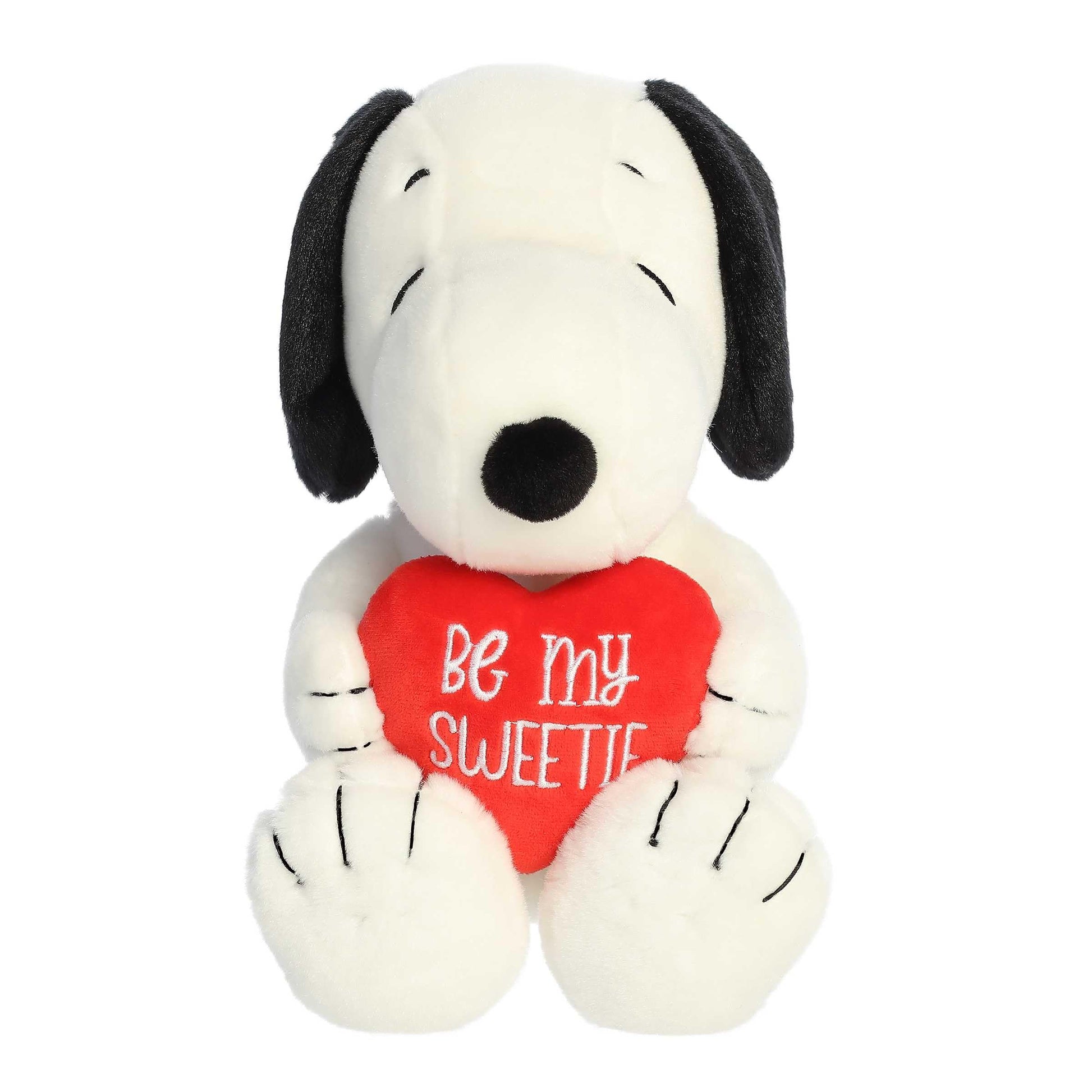 Aurora® Adorable Peanuts® Snoopy Be My Sweetie Stuffed Animal - Officially Licensed Toys for All Snoopy Fans - Nostalgic Gift for Adults and Birthday