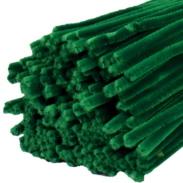 200 Pieces Dark Green Pipe Cleaners Craft Bulk Art Chenille Stems for DIY Project Decorations