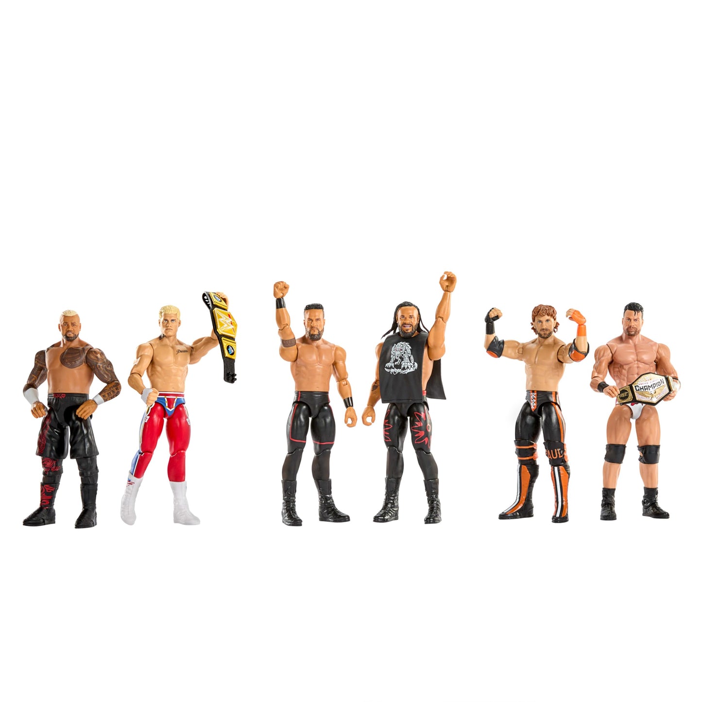Mattel WWE Main Event Showdown Action Figures 2-Pack with Accessory, Series #24 Tama Tonga & Jacob Fatu Collectible Set, 6-inch