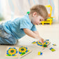 Montessori Wooden Puzzles for Kids Ages 4-8, 4 Layer Life Cycle Of Sunflower Jigsaw Puzzle for Toddlers, Children Preschool Learning Educational