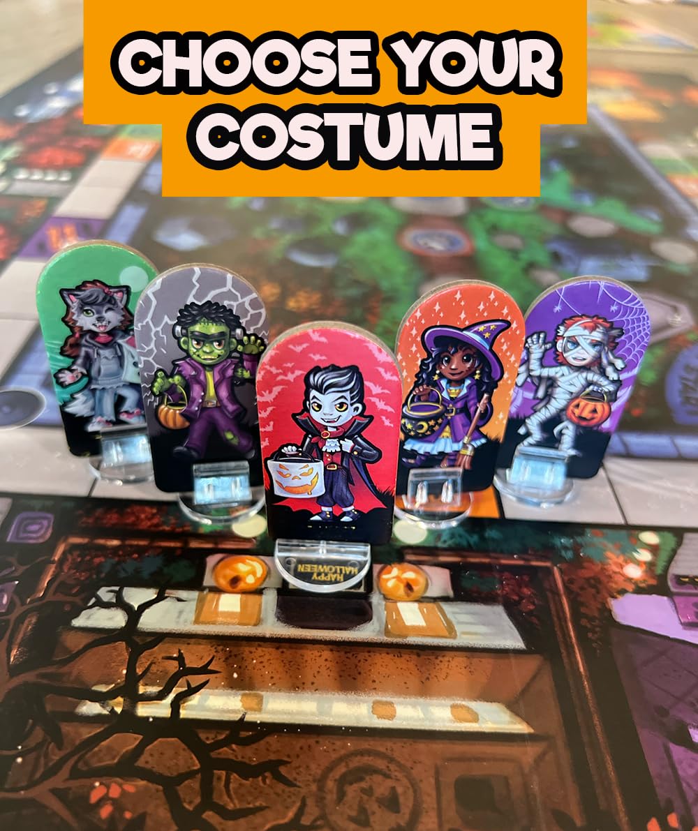 Haunted Halloween: The Trick-or-Treat Game - Spooky Halloween Board Games for Adults & Kids Ages 7+ - Fun Strategy Tabletop Game for Family Night