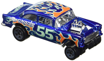 Hot Wheels 2017 HW Flames '55 Chevy Bel Air Gasser 109/365, Blue