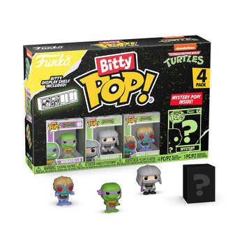 Funko Bitty Pop! Teenage Mutant Ninja Turtles (TMNT) - Donatello, Shredder, Baxter Stockman, & Surprise Mystery Figure - 0.9 Inch (2.2 Cm) Collectable