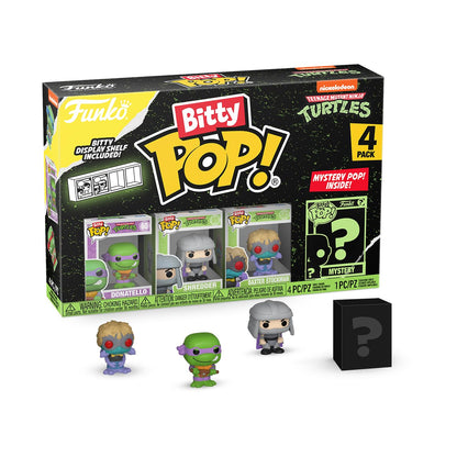 Funko Bitty Pop! Teenage Mutant Ninja Turtles (TMNT) - Donatello, Shredder, Baxter Stockman, & Surprise Mystery Figure - 0.9 Inch (2.2 Cm) Collectable