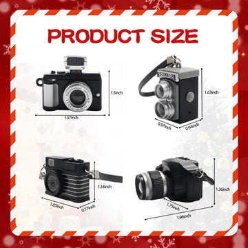 4 Pcs Miniature Camera 1:4 Scale Mini SLR Camera Prop Ornament Vintage Camera Model Mini Decoration Accessories Photography Props