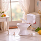 1:12 Scale Miniature Bathroom Toilet - Realistic Dollhouse Furniture for DIY Crafts, Dioramas and Architectural Models