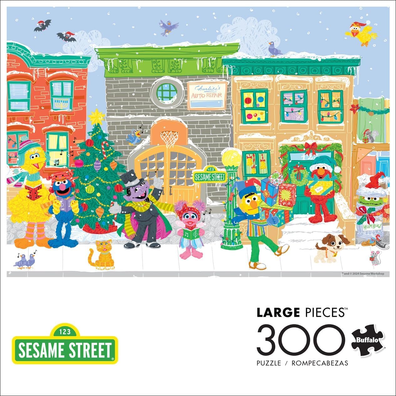 Buffalo Games - Carolers on Sesame Street - 300 Piece Puzzle for Adults