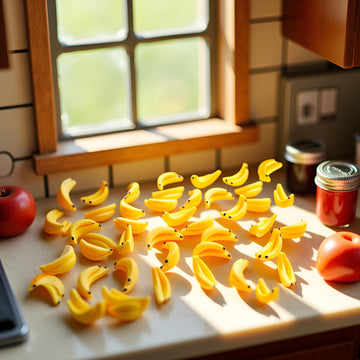 35Pcs Yellow Miniature Bananas 1/12 Scale Banana Models Miniature Fruit Fake Mini Fruits for Mini House Kitchen Fairy Garden Decor?Dollhouse