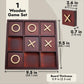 Juvale Tic Tac Toe Board Game - Outdoor Table Games for Patio & Indoor Tabletop Play - Portable Board & Storage Box - 9.5 x 9.5 in, Cherry Red Solid